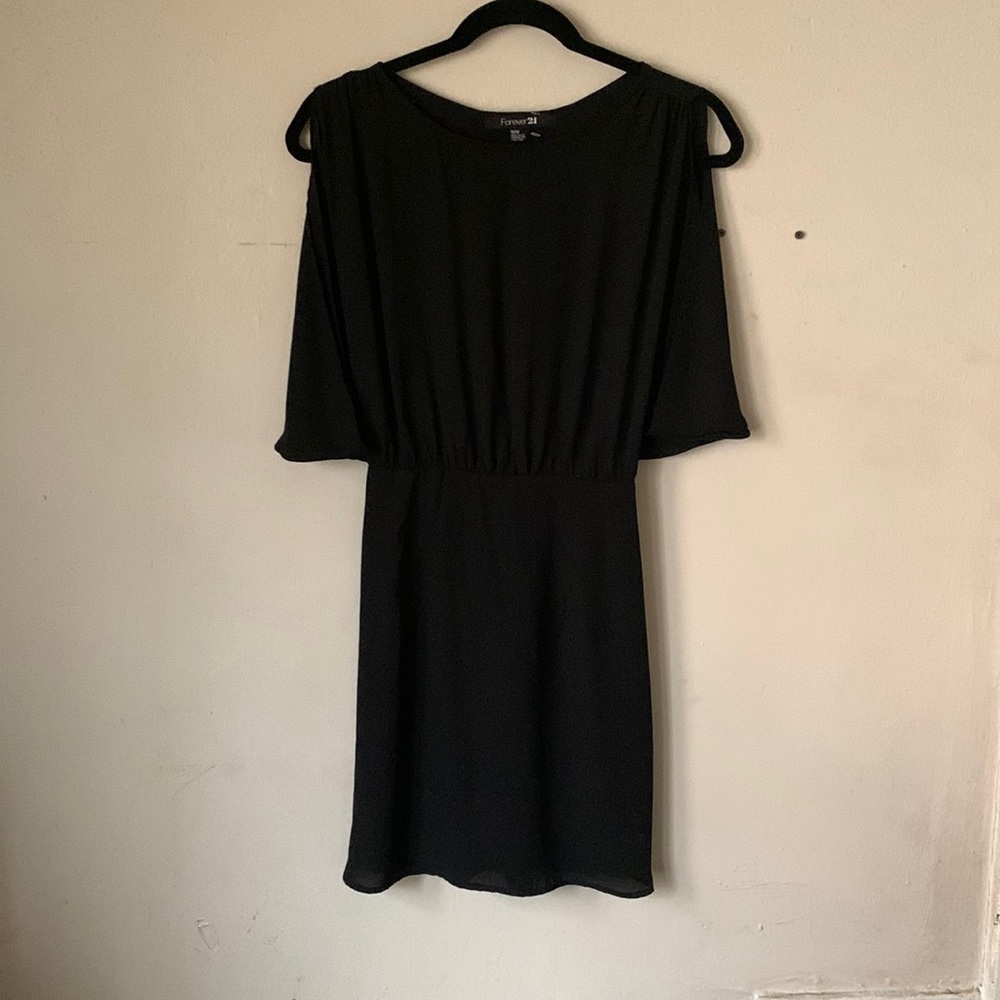 M Forever21 Cold Shoulder Open Back Mini Dress